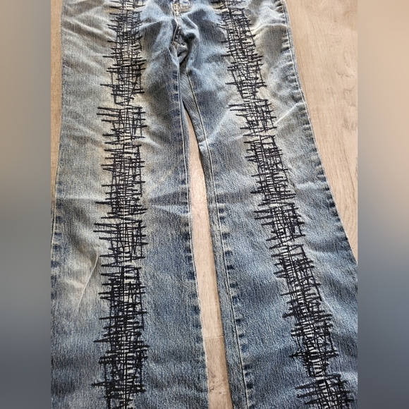 Nitro Stretch Jeans, circa 2003, y2k era, size 1, extra long, waist 26 - Picture 2 of 8